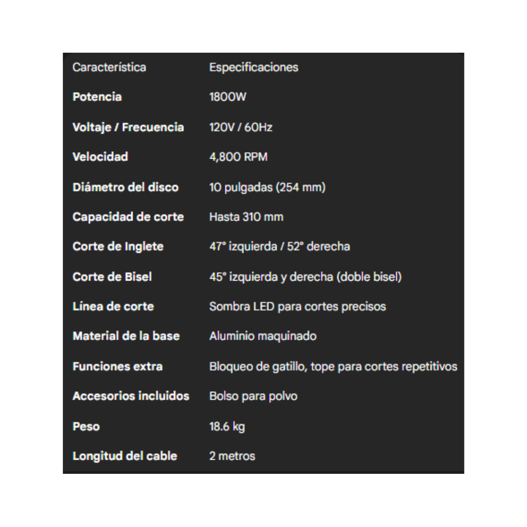SIERRA INGLETEADORA SM18 DESLIZANTE 10" STANLEY