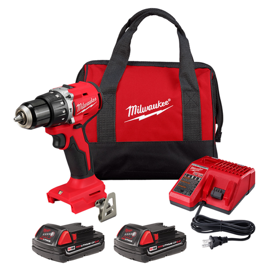 KIT DE TALADRO PERCUTOR/DESTORNILLADOR COMPACTO SIN ESCOBILLAS M18 DE 1/2" 3602-22CT