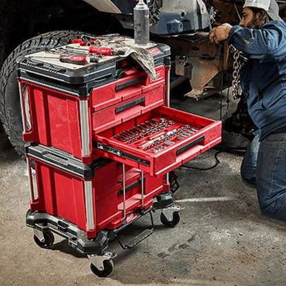 CAJA DE HERRAMIENTAS CON 3 CAJONES PACKOUT 48-22-8443 + SLIM PACKOUT GRANDE 48-22-8431 DE REGALO