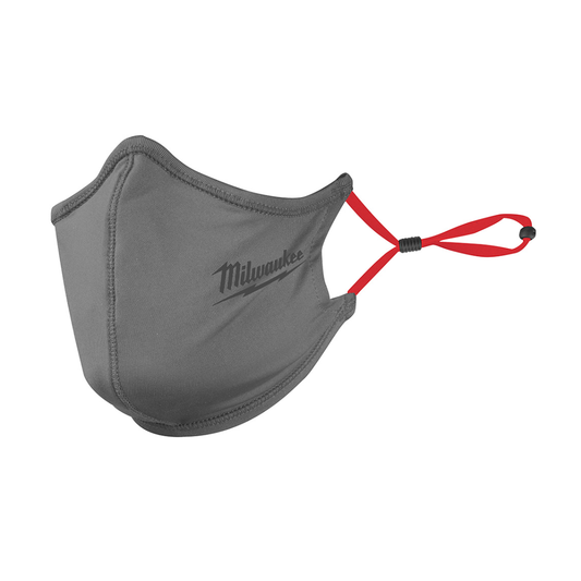 Mascarilla Milwaukee de 2 Capas Color Gris (1 Pieza) | Reutilizable y Transpirable | Modelo 48-73-4230
