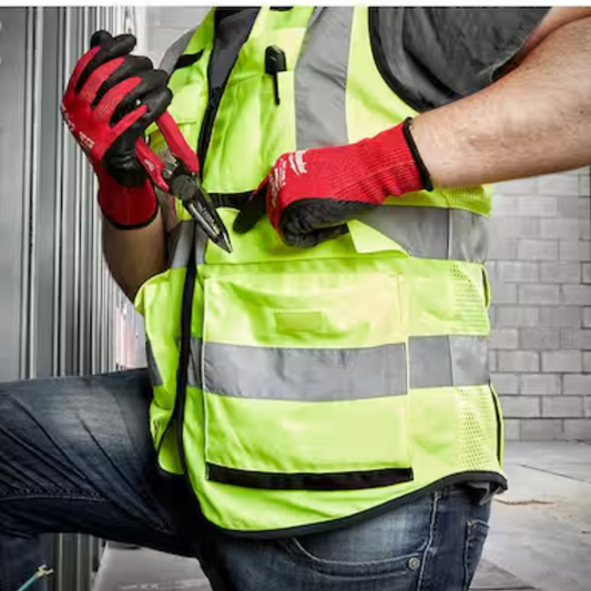 CHALECO DE SEGURIDAD AMARILLO DE ALTO RENDIMIENTO Y ALTA VISIBILIDAD CLASE 2: S/M 48-73-5041