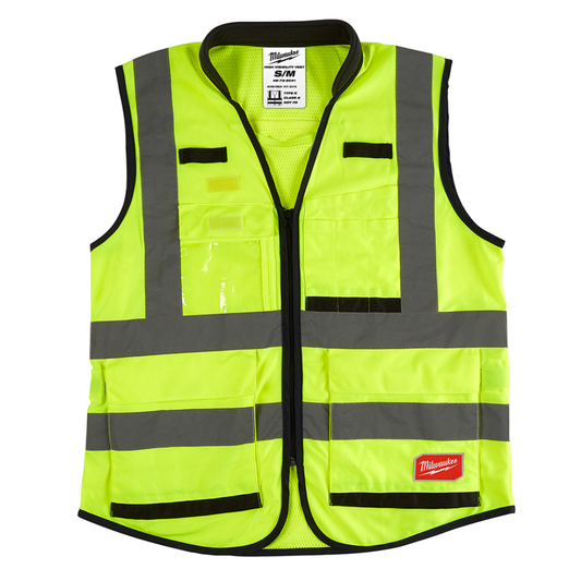 CHALECO DE SEGURIDAD AMARILLO DE ALTO RENDIMIENTO Y ALTA VISIBILIDAD CLASE 2: S/M 48-73-5041