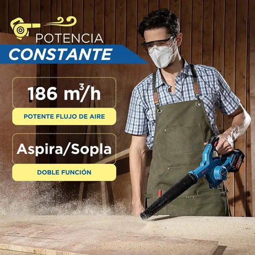 SOPLADORA/ASPIRADORA INALAMBRICA SIN CARBONES 4.0 Ahx1 18000 RPM