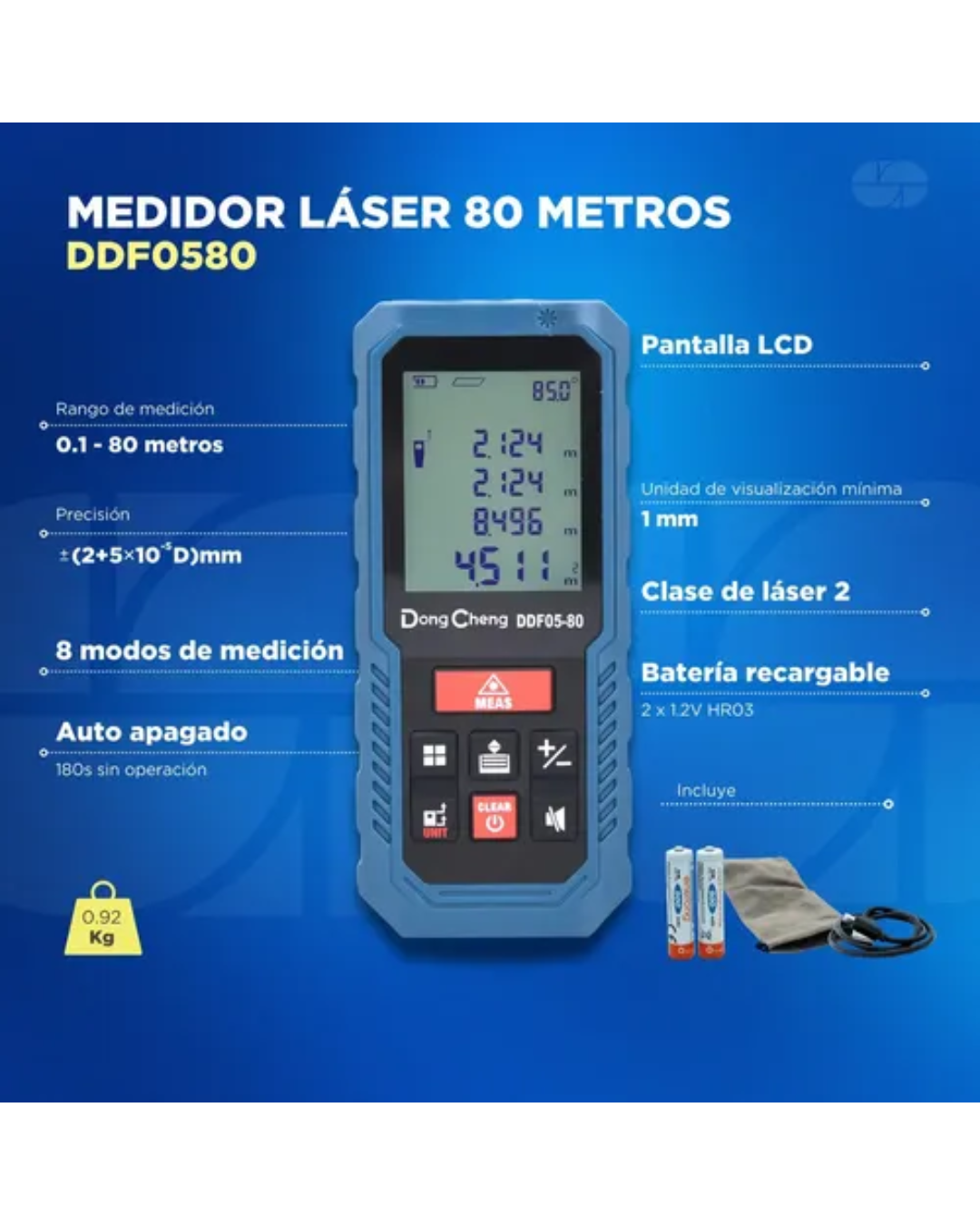 MEDIDOR DE DISTANCIA LASER 80 M