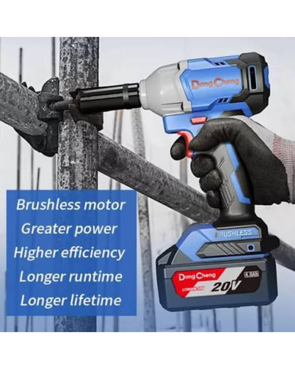 LLAVE D/IMPACTO INALAMBRICA SIN CARBONES 20 V MAX/4.0Ahx2 M12-M16 1/2" 2000 RPM 3000 IPM 220 FT/LBS