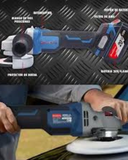ESMERILADORA VARIABLE INALAMBRICA 20V MAX 4.0Ahx2 4-1/2" x 5/8"-11 4k, 6.5k, 9k RPM