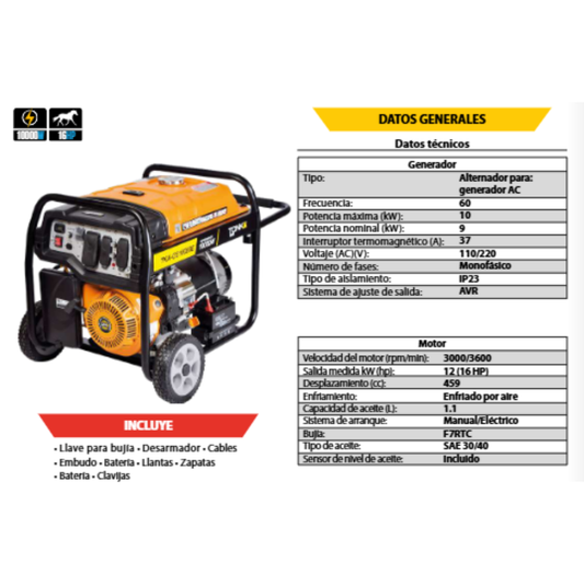 Generador Tonka Force TKA-GS10000E (10,000W)