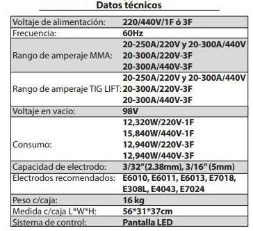 SOLDADORA INVERTER ACT-307MF