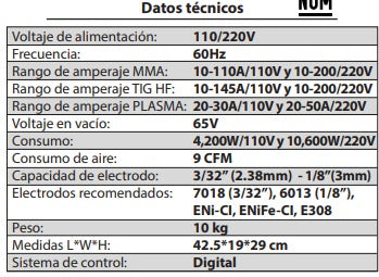 SOLDADORA INVERTER MULTIPROCESOS AXT-TEC200